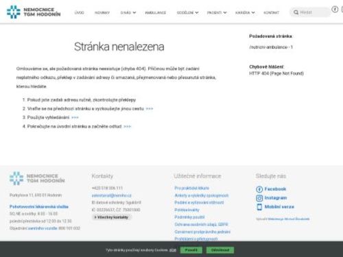 Nutriční ambulance Nemocnice TGM Hodonín