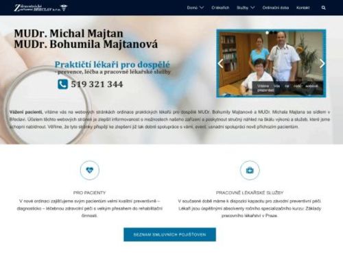 Praktický lékař pro dospělé - MUDr. Michal Majtan, MUDr. Bohumila Majtanová