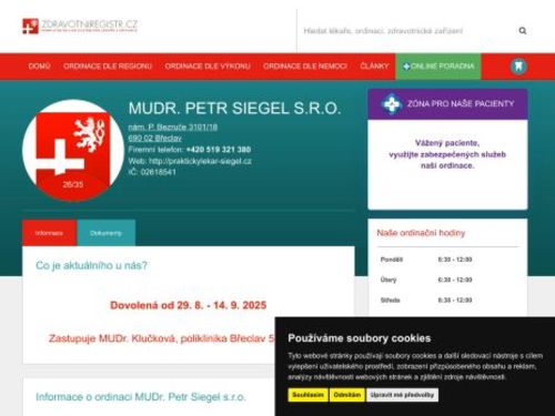 Praktický lékař pro dospělé - MUDr. Petr Siegel