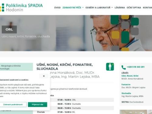 ORL ambulance - MUDr. Anna Horsáková