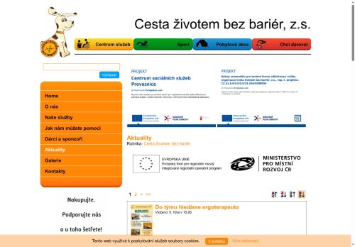 Cesta životem bez bariér, z.s. nabízí práci na pozici Pracovník/pracovnice v sociálních službách – přímá péče v obci Kutná Hora