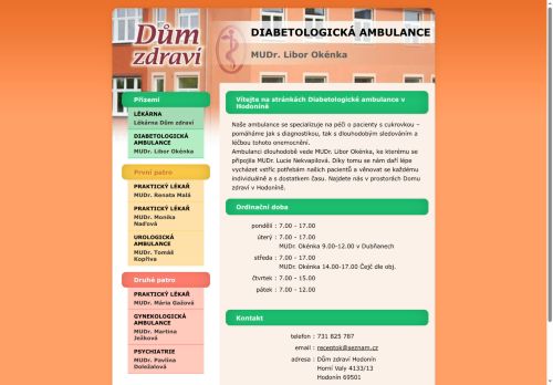Zobrazit webové stránky Diabetologická ambulance - MUDr. Libor Okénka