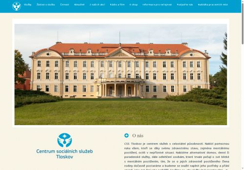 Webové stránky Centrum sociálních služeb Tloskov, Neveklov