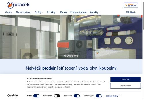 Ptáček - velkoobchod, a.s. nabízí práci na pozici Obchodně techničtí zástupci v obci Praha