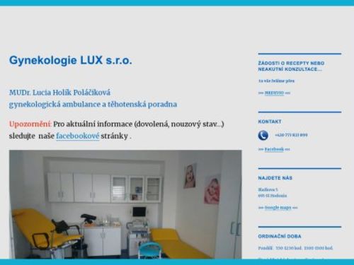 Gynekologie LUX s.r.o. - MUDr. Lucia Holík Poláčiková