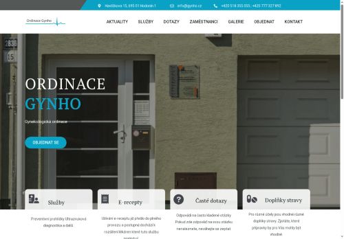 Zobrazit webové stránky Gynekologická ambulance Gynho - MUDr. Oldřich Kadlec, MUDr. Robert Pecha