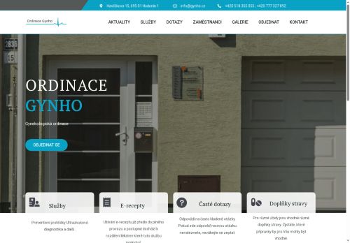 Zobrazit webové stránky Gynekologická ambulance Gynho - MUDr. Oldřich Kadlec, MUDr. Robert Pecha