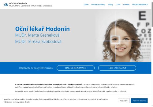 Zobrazit webové stránky Oční ambulance - MUDr. Marta Cesneková, MUDr. Terézia Svobodová