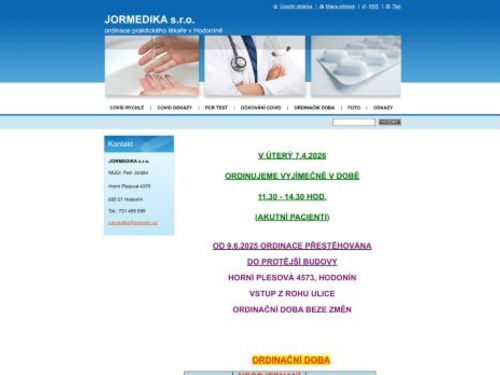 Praktický lékař pro dospělé JORMEDIKA s.r.o. - MUDr. Petr Jordán