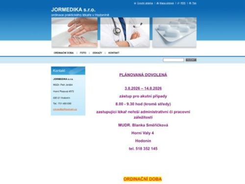 Praktický lékař pro dospělé JORMEDIKA s.r.o. - MUDr. Petr Jordán