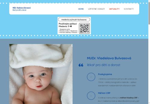 Zobrazit webové stránky Praktický lékař pro děti a dorost - MUDr. Vladislava Bulvasová