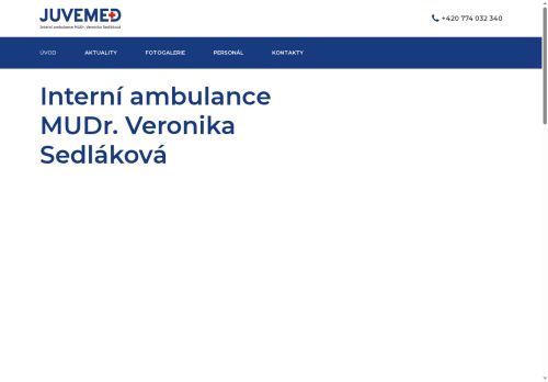 Zobrazit webové stránky Interní ambulance JUVEMED - MUDr. Veronika Sedláková