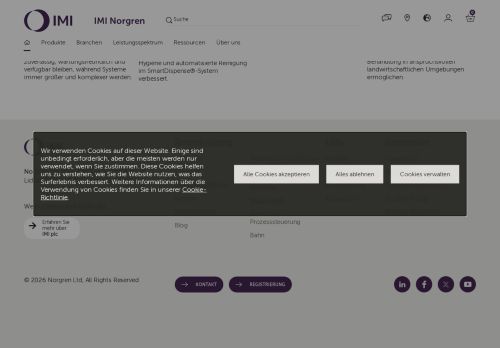 Webové stránky IMI International s.r.o., Modřice