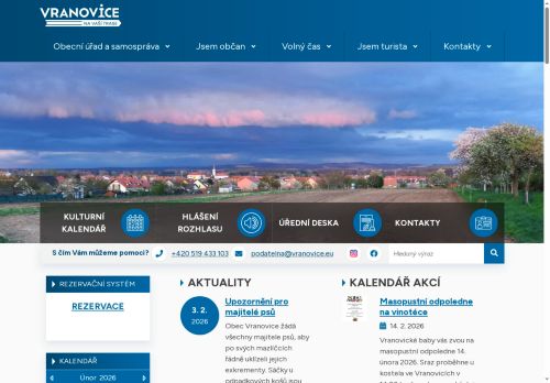 Zobrazit webové stránky Obecní úřad Vranovice