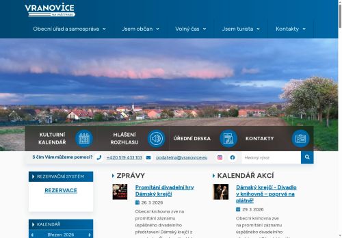 Zobrazit webové stránky Obecní úřad Vranovice