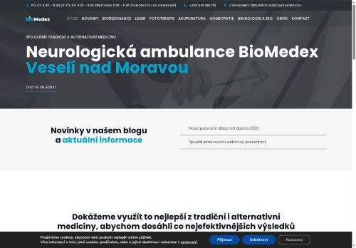 Zobrazit webové stránky Neurologická ambulance Medex. s.r.o. - MUDr. Jana Čípová