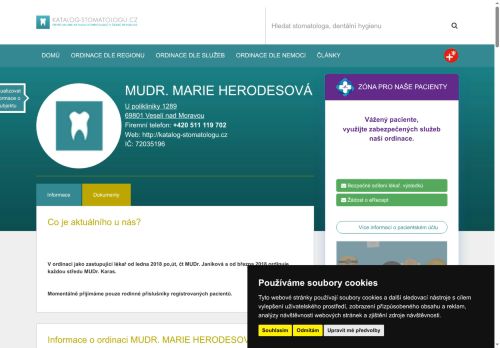Zobrazit webové stránky Zubní ordinace - MUDr. Marie Herodesová