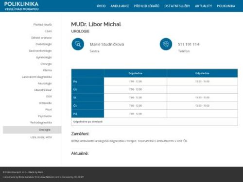 Urologická ambulance - MUDr. Libor Michal