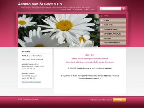 Alergologie - MUDr. Lenka Červinková
