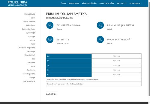 Zobrazit webové stránky Chirurgická ambulance - MUDr. Zdeněk Nenička, MUDr. Jan Smetka