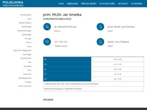 Chirurgická ambulance - MUDr. Zdeněk Nenička, MUDr. Jan Smetka