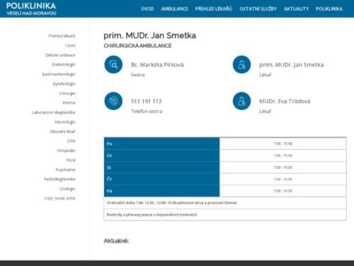 Chirurgická ambulance - MUDr. Zdeněk Nenička, MUDr. Jan Smetka