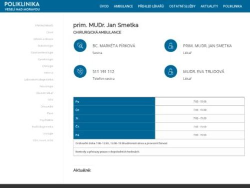 Chirurgická ambulance - MUDr. Zdeněk Nenička, MUDr. Jan Smetka