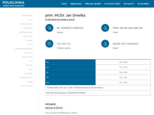 Chirurgická ambulance - MUDr. Zdeněk Nenička, MUDr. Jan Smetka