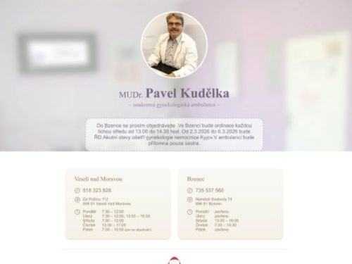 Gynekologická ambulance - MUDr. Pavel Kudělka