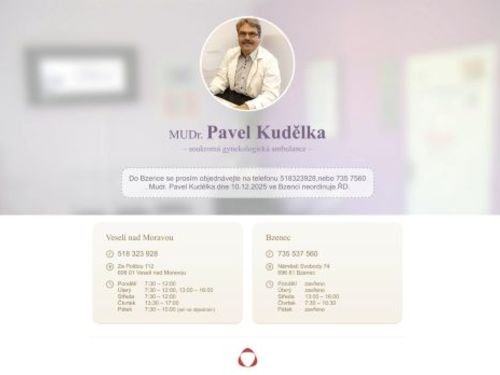 Gynekologická ambulance - MUDr. Pavel Kudělka