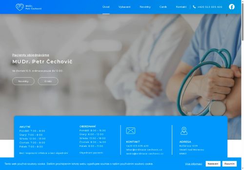 Zobrazit webové stránky Praktický lékař pro dospělé - MUDr. Petr Čechovič