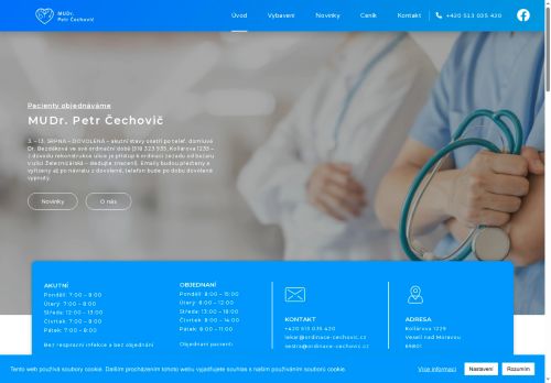 Zobrazit webové stránky Praktický lékař pro dospělé - MUDr. Petr Čechovič