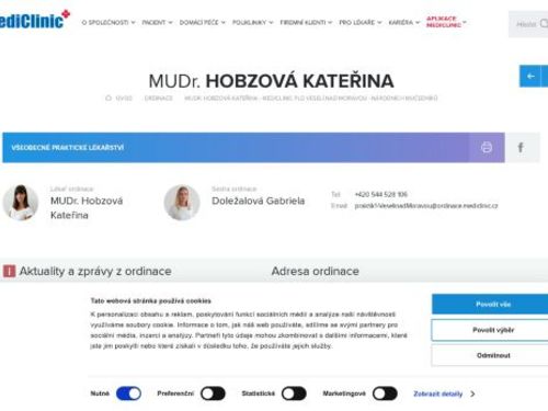 Praktický lékař pro dospělé MediClinic - MUDr. Kateřina Hobzová