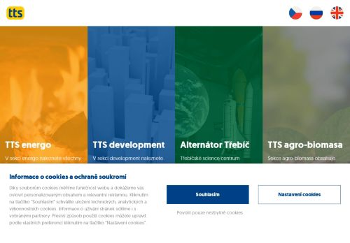Webové stránky TTS energo s.r.o., Třebíč