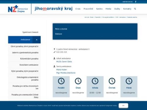 Stomická poradna - Nemocnice Znojmo