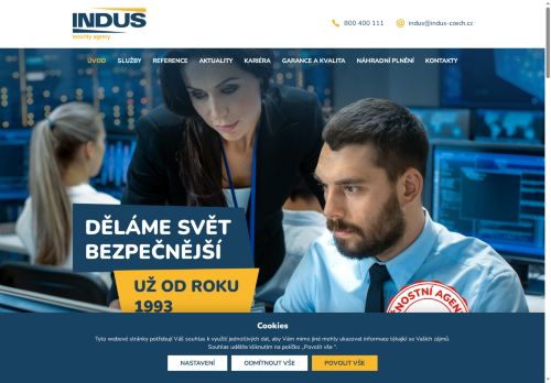 Webové stránky INDUS, spol. s r.o., Benešov