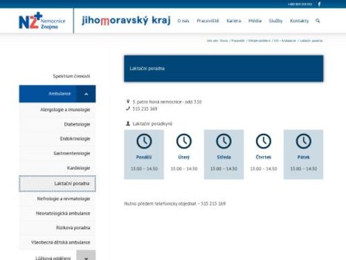 Laktační poradna - Nemocnice Znojmo