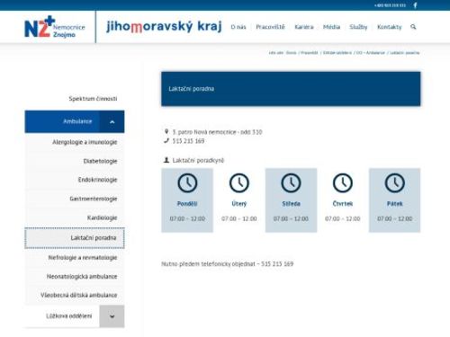 Laktační poradna - Nemocnice Znojmo