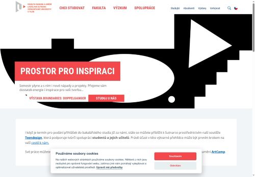 Webové stránky Západočeská univerzita v Plzni, Plzeň