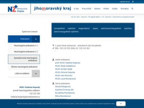Specializovaná neurologická ambulance - Nemocnice Znojmo
