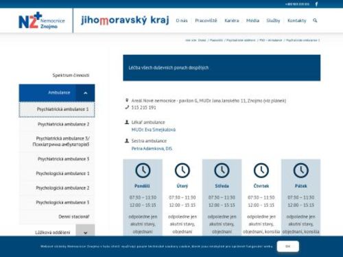 Psychiatrická ambulance - Nemocnice Znojmo