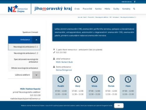 Neurologická ambulance - Nemocnice Znojmo