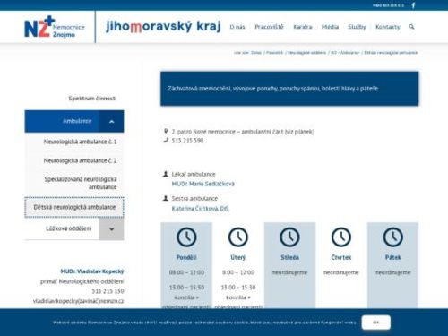 Dětská neurologická ambulance - Nemocnice Znojmo