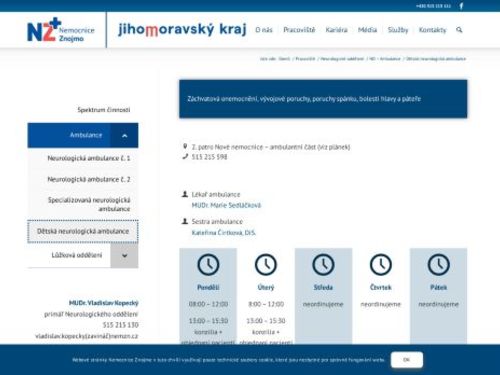 Dětská neurologická ambulance - Nemocnice Znojmo