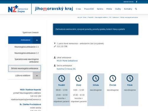 Dětská neurologická ambulance - Nemocnice Znojmo