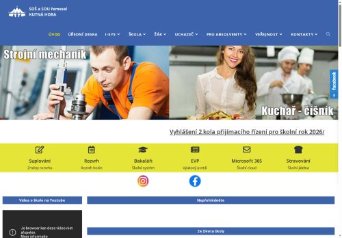 Zobrazit webové stránky Střední odborná škola a Střední odborné učiliště řemesel