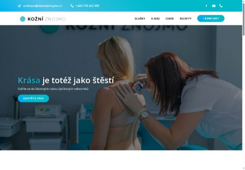 Zobrazit webové stránky Dermatovenerologická ambulance DerMal Znojmo s.r.o. - MUDr. Jana Malachová