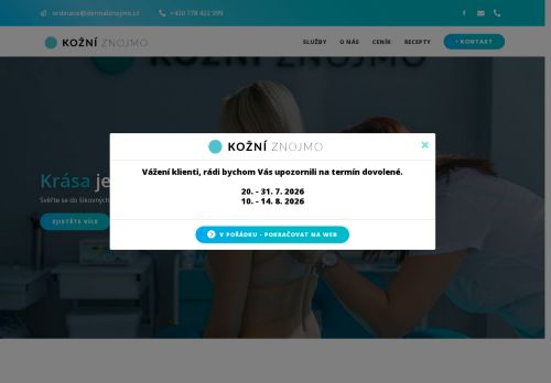 Zobrazit webové stránky Dermatovenerologická ambulance DerMal Znojmo s.r.o. - MUDr. Jana Malachová
