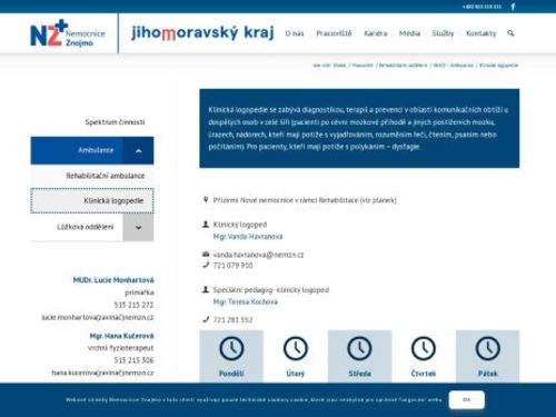 Klinická logopedie - Nemocnice Znojmo