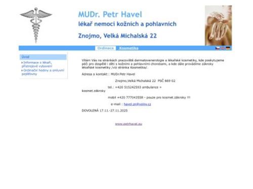 Dermatovenerologická ambulance - MUDr. Petr Havel